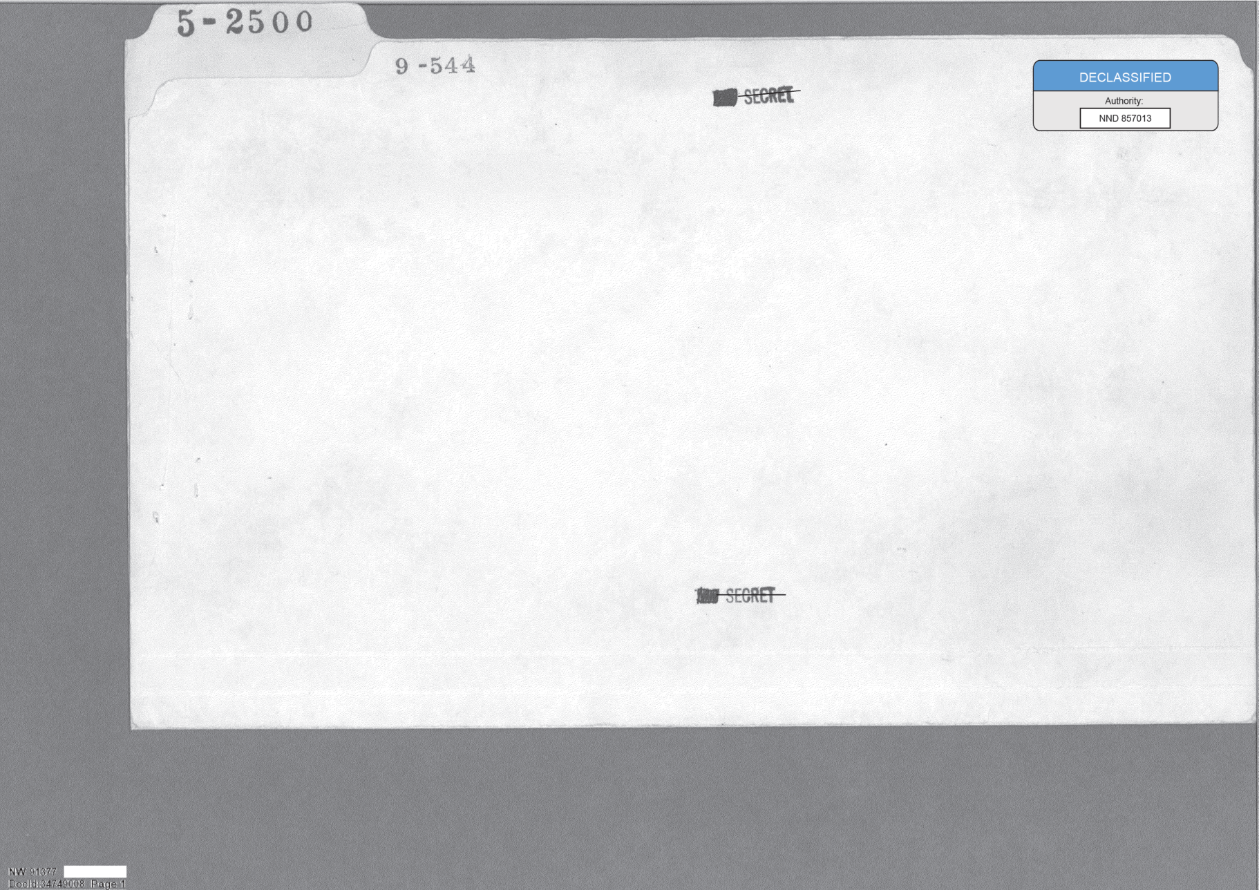 341 110677 Numerical File, 5-2500
