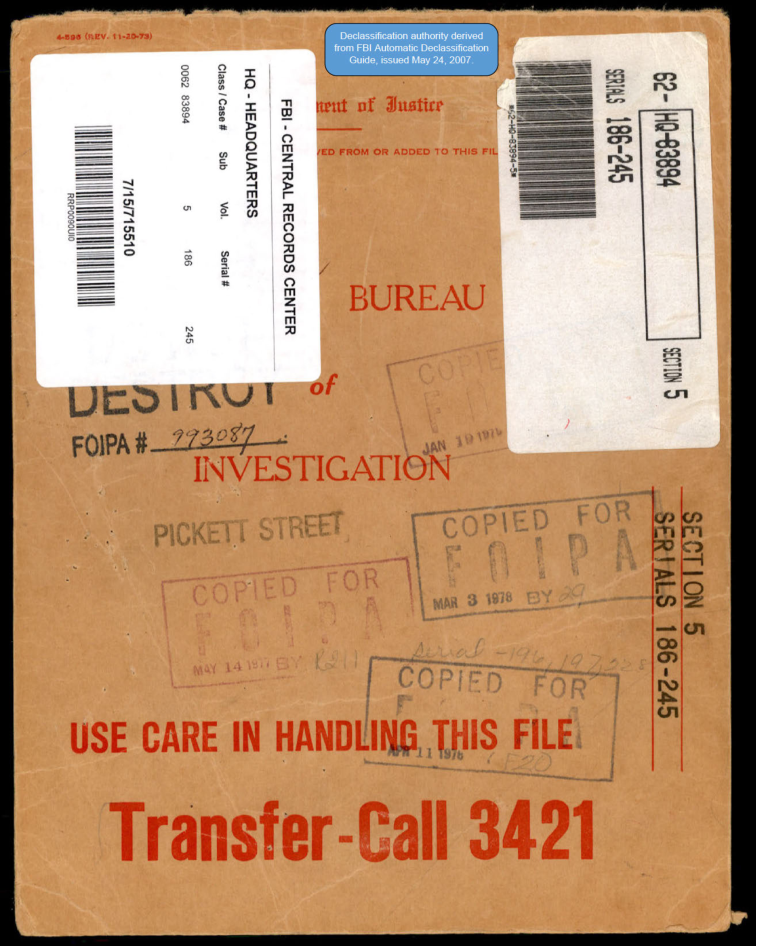 65 HS1-834228961 62-HQ-83894 Section 5