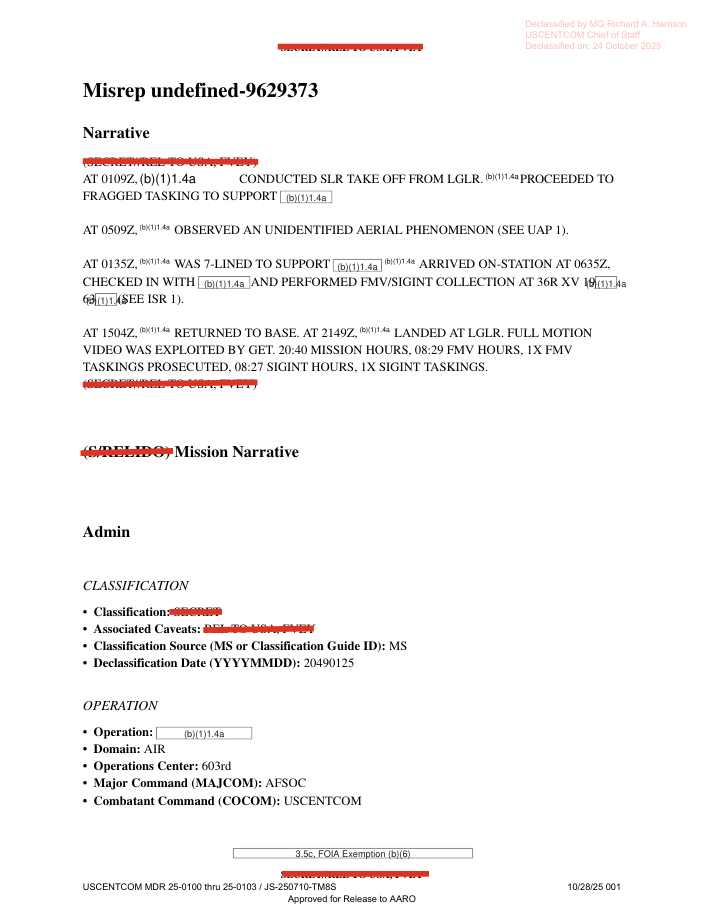 DOW-UAP-D25, Mission Report, Greece, January 2024