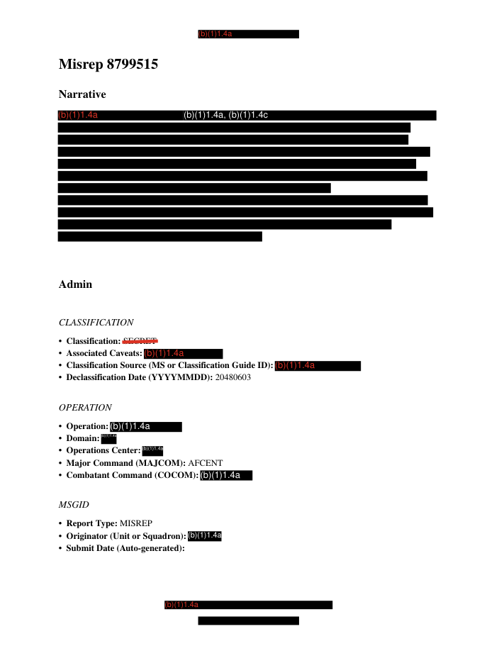DOW-UAP-D3, Mission Report, Arabian Gulf, 2020