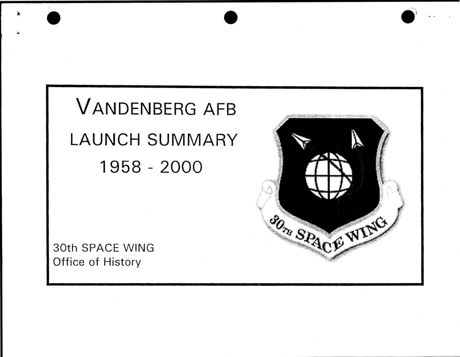 DOW-UAP-D49, Launch Summary, Vandenberg AFB, 2000