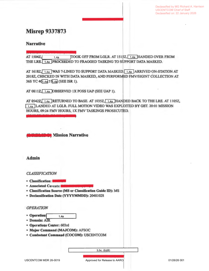 DOW-UAP-PR35, Unresolved UAP Report, Greece, October 2023